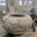 Customized stone fish tank flowerpot